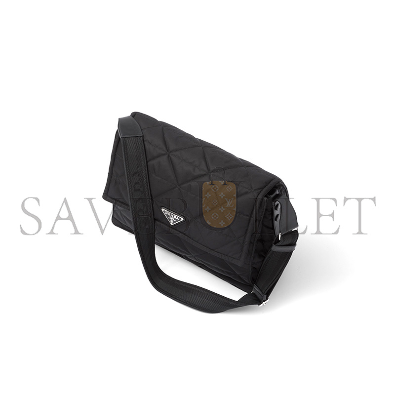 PRADA TOPSTITCHED RE-NYLON SHOULDER BAG 2VD057 (36*28*14cm)